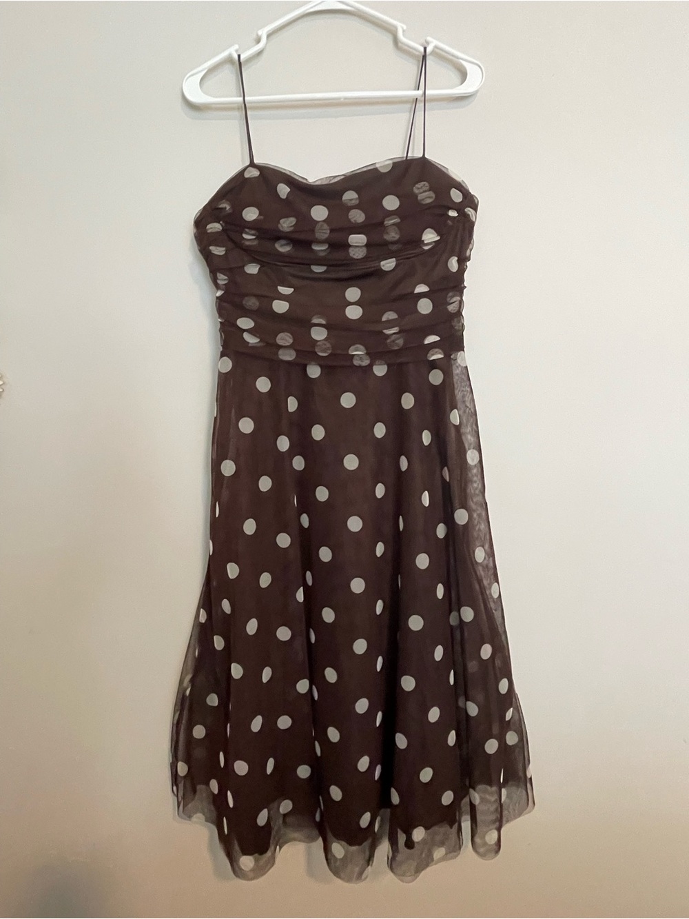 Eliza J Brown Polka Dot Dress